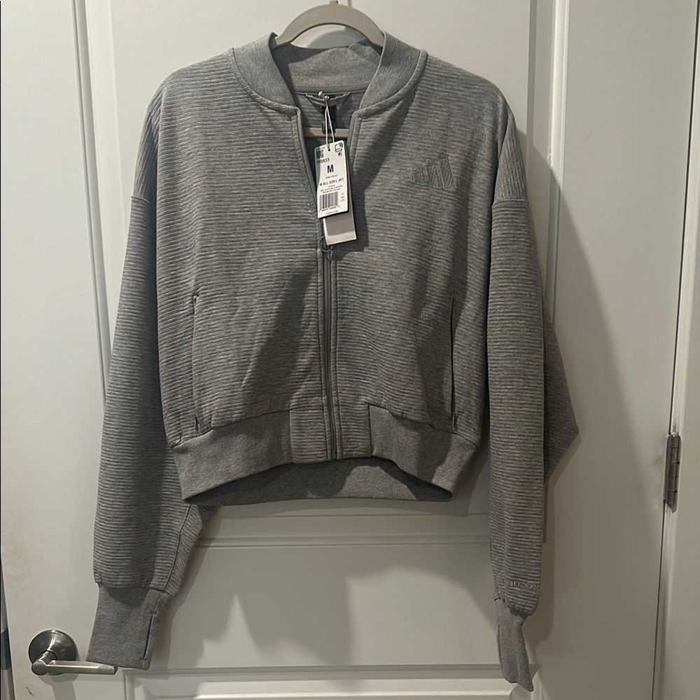Gray Women's Zip-Up Top